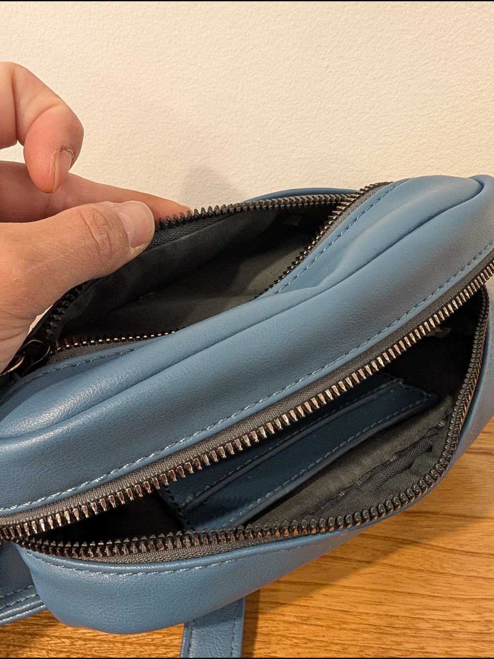 Lula Blue Faux Leather Belt Bag Crossbody Fanny Pack - Picture 7 of 8